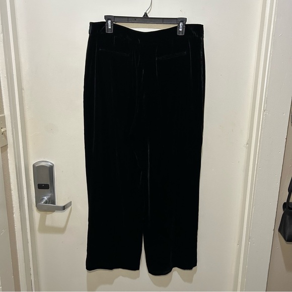 Chicos Black Velour Silk Blend Dress Pants Size 16 - Picture 5 of 11